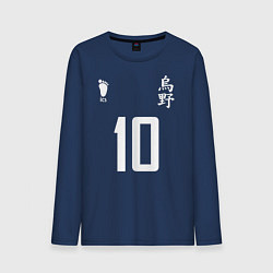 Мужской лонгслив 10 номер на груди Haikyuu!!