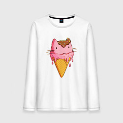 Мужской лонгслив Cat Ice Cream