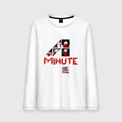 Лонгслив хлопковый мужской 4MINUTE HATE, цвет: белый