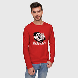 Лонгслив хлопковый мужской Очень страшное кино - Wazzaap Крик, цвет: красный — фото 2