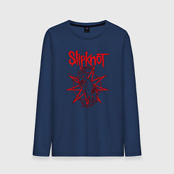 Лонгслив хлопковый мужской Slipknot Slip Goats Art, цвет: тёмно-синий