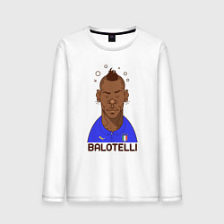 Лонгслив хлопковый мужской Balotelli, цвет: белый