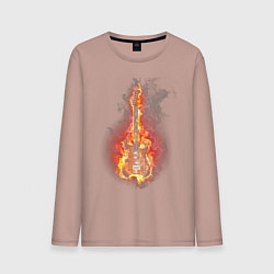 Мужской лонгслив Огненная гитара