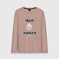 Лонгслив хлопковый мужской IRON MAIDEN АЙРОН МЕЙДЕН Z, цвет: пыльно-розовый