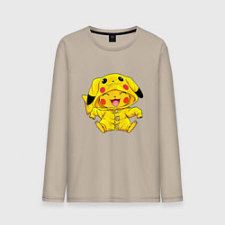 Мужской лонгслив Милый пикачу