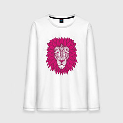 Лонгслив хлопковый мужской Pink Lion, цвет: белый