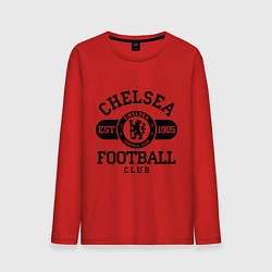 Лонгслив хлопковый мужской Chelsea Football Club, цвет: красный