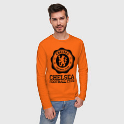Лонгслив хлопковый мужской Chelsea FC: Emblem цвета оранжевый — фото 2