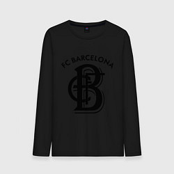 Лонгслив хлопковый мужской FC Barcelona, цвет: черный