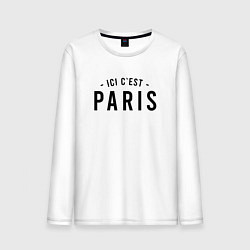 Лонгслив хлопковый мужской ICI C EST PARIS цвета белый — фото 1