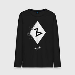 Лонгслив хлопковый мужской Алиса альбом Ъ, цвет: черный