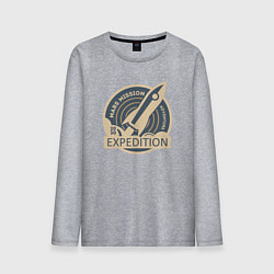 Лонгслив хлопковый мужской На Марс - 2030, цвет: меланж
