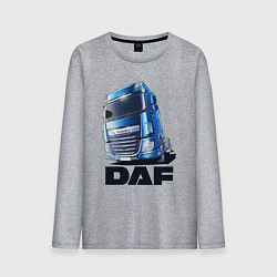 Лонгслив хлопковый мужской Daf Truck, цвет: меланж