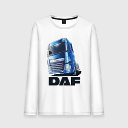 Лонгслив хлопковый мужской Daf Truck, цвет: белый