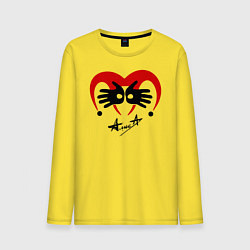 Лонгслив хлопковый мужской Черная метка - Алиса, цвет: желтый