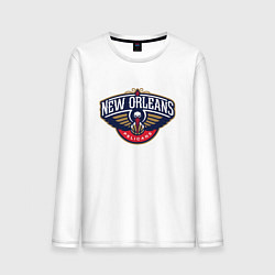 Лонгслив хлопковый мужской New orleans PELIKANS, цвет: белый