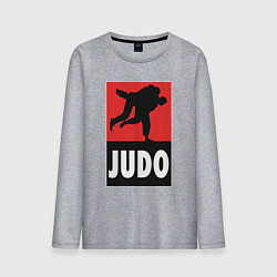 Лонгслив хлопковый мужской Judo, цвет: меланж