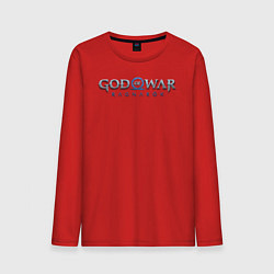 Лонгслив хлопковый мужской God of War Ragnarok лого, цвет: красный