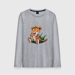 Мужской лонгслив Тигр ест