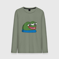 Лонгслив хлопковый мужской Pepe happy Пепе хеппи, цвет: авокадо