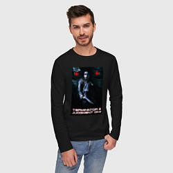 Лонгслив хлопковый мужской Terminator JD, цвет: черный — фото 2
