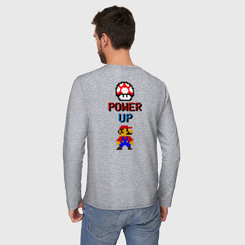 Мужской лонгслив Big Mario / Меланж – фото 4