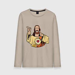 Мужской лонгслив Dogma - smile Jesus like