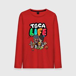 Лонгслив хлопковый мужской Toca Life, цвет: красный