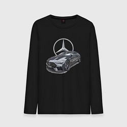 Лонгслив хлопковый мужской Mercedes AMG motorsport, цвет: черный