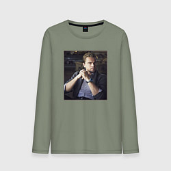 Мужской лонгслив Леонардо Ди Каприо, фотопортрет