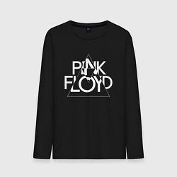 Лонгслив хлопковый мужской PINK FLOYD LOGO ПИНК ФЛОЙД ЛОГОТИП, цвет: черный