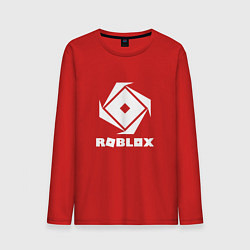 Лонгслив хлопковый мужской ROBLOX WHITE LOGO, цвет: красный