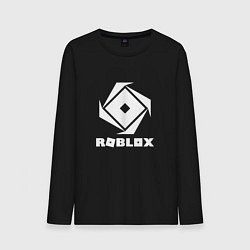 Лонгслив хлопковый мужской ROBLOX WHITE LOGO, цвет: черный