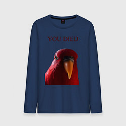 Мужской лонгслив Красный попугай