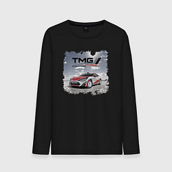 Лонгслив хлопковый мужской Toyota TMG Racing Team Germany, цвет: черный