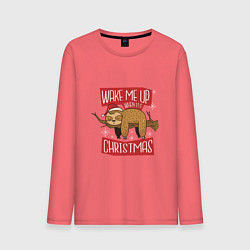 Мужской лонгслив Wake me up when its Christmas
