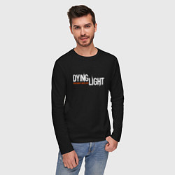 Лонгслив хлопковый мужской GOOD NIGHT AND GOOD LUCK DYING LIGHT, цвет: черный — фото 2