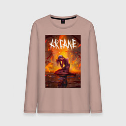 Мужской лонгслив Джинкс объятая пламенем Аркейн Лига легенд