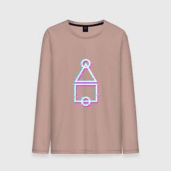 Лонгслив хлопковый мужской Neon Game, цвет: пыльно-розовый