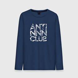 Лонгслив хлопковый мужской Anti NNN club, цвет: тёмно-синий