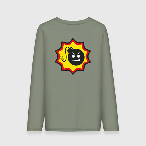 Мужской лонгслив Крутой Сэм Эмблема спина / Авокадо – фото 2