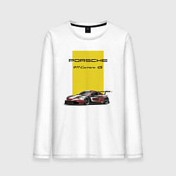 Лонгслив хлопковый мужской Porsche Carrera 4S Motorsport цвета белый — фото 1