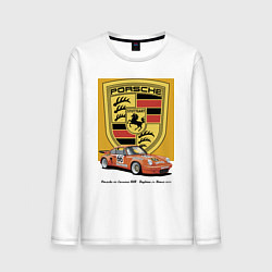 Лонгслив хлопковый мужской Porsche 911 Carrera RSR - Daytona 24 Hours 1973, цвет: белый