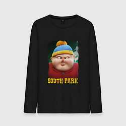 Лонгслив хлопковый мужской Eric Cartman 3D South Park, цвет: черный