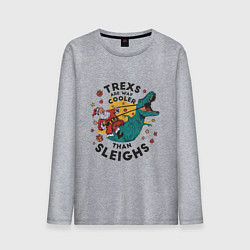 Мужской лонгслив T-Rex Christmas