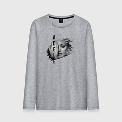 Лонгслив хлопковый мужской Adele лицо, цвет: меланж