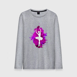 Мужской лонгслив Балерина, силуэт в красках