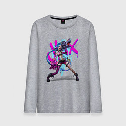 Мужской лонгслив LOL JINX БРЫЗГИ КРАСОК