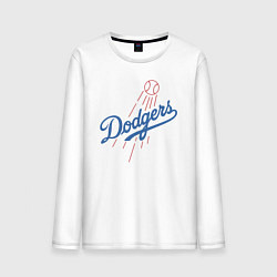 Лонгслив хлопковый мужской Los Angeles Dodgers baseball, цвет: белый