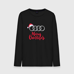 Лонгслив хлопковый мужской AUDI MERRY CHRISTMAS, цвет: черный